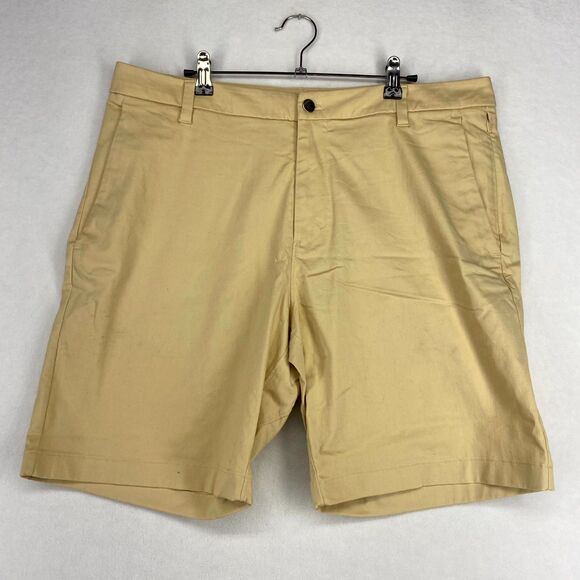 Lululemon Chino Shorts‎ Light Yellow Color Mens Size 36 - Picture 1 of 10
